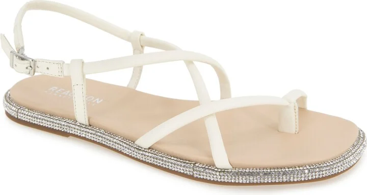 Kenneth Cole Reaction Women's Waltz Strappy Square Toe Flat Sandals