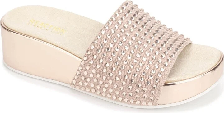 Kenneth Cole Reaction Women's Women's Maila Stretch Jewel Slide Sandal Wedge