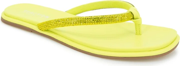 Kenneth Cole Reaction Women's Wynwood Crystal Strap Flat Sandals