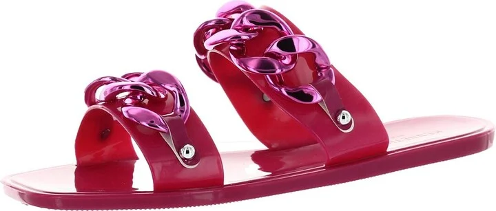 Kenneth Cole Women's Naveen Chain Jelly Flatform Slide Sandal