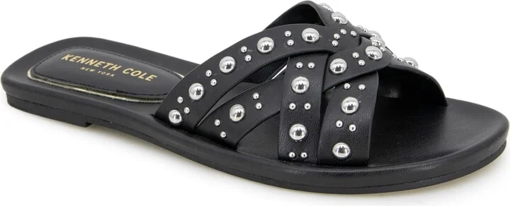 Kenneth Cole Women's Women's JULA Stud Flat Sandal