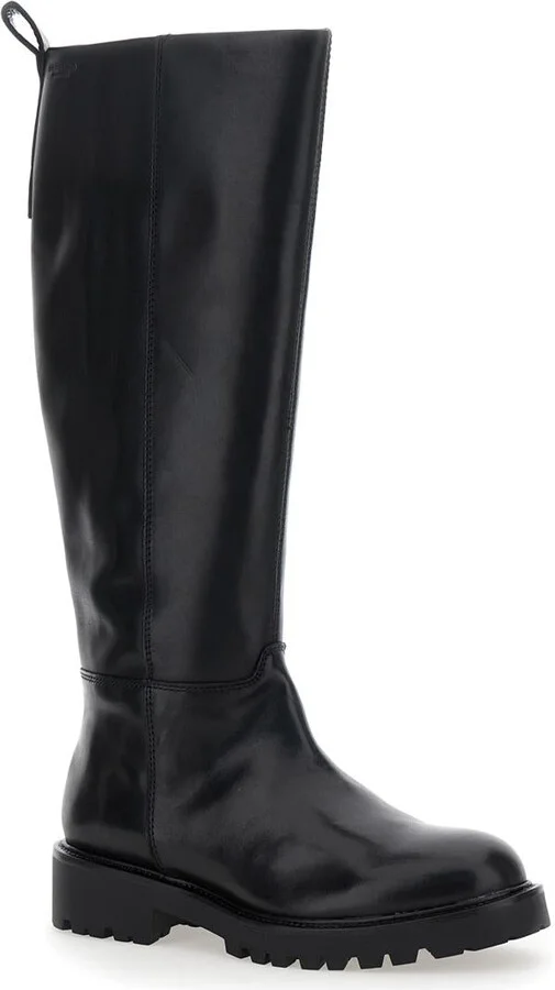 'Kenova' Black Knee High Boots In Leather Woman - Image 2