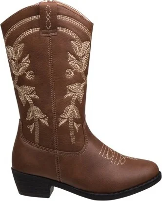 Kensie Girl Zip-up Heel Cowgirl Boots - Black, - Image 2