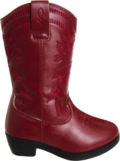 Kensie Girl Zip-up Heel Cowgirl Boots - Black, - Image 3