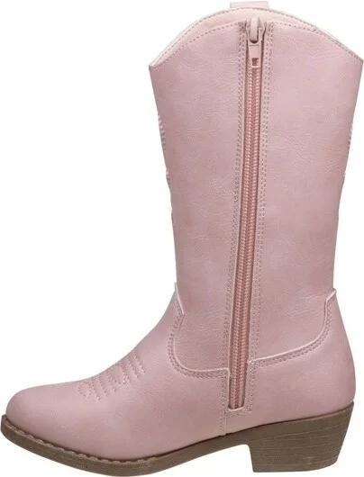 Kensie Girl Zip-up Heel Cowgirl Boots - Black, - Image 9