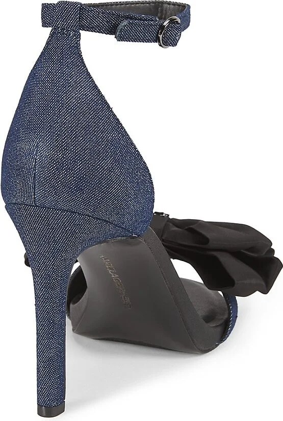 Kenz 90MM Bow Denim Sandals - Image 3