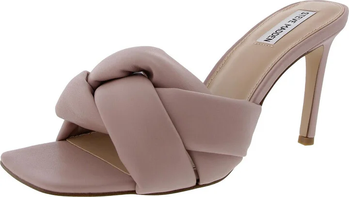 Kenzi Womens Woven Faux Leather Heels