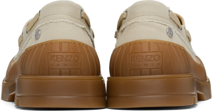 Kenzo Beige Kenzo Paris 'KENZO-Gobi' Boat Shoes - Image 2