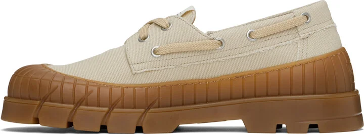 Kenzo Beige Kenzo Paris 'KENZO-Gobi' Boat Shoes - Image 3