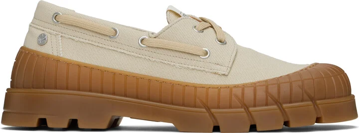 Kenzo Beige Kenzo Paris 'KENZO-Gobi' Boat Shoes