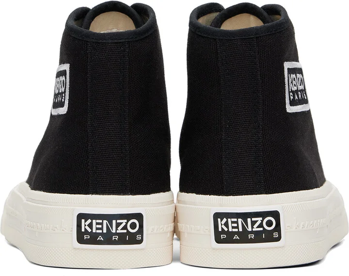 Kenzo Black Kenzo Paris Foxy High-Top Canvas Sneakers - Image 2