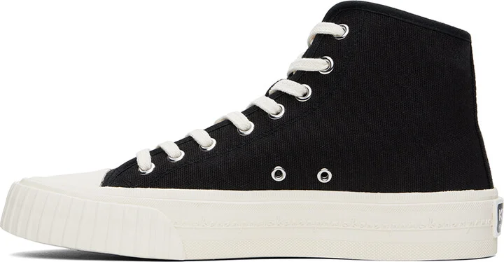 Kenzo Black Kenzo Paris Foxy High-Top Canvas Sneakers - Image 3