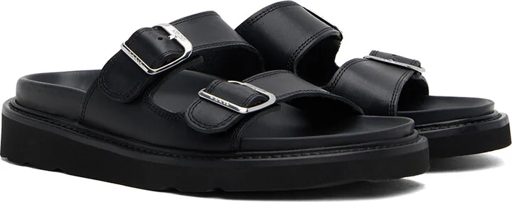 Kenzo Black Kenzo Paris 'Kenzo Matto' Leather Mules - Image 4