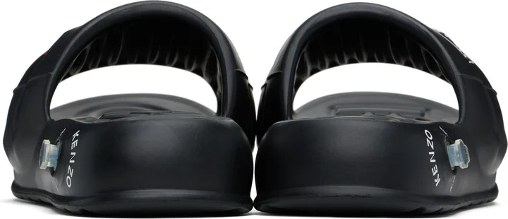 Kenzo Black Kenzo Paris 'KENZO-Splash' Pool Slides - Image 2