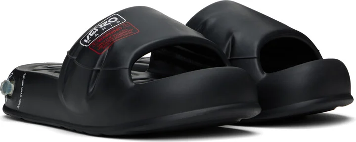 Kenzo Black Kenzo Paris 'KENZO-Splash' Pool Slides - Image 4