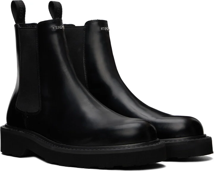 Kenzo Black Kenzo Paris 'KENZO Ukio' Chelsea Boots - Image 4