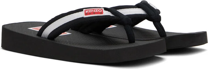Kenzo Black Setta Flip Flops - Image 4