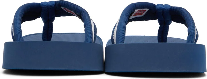 Kenzo Blue Setta Flip Flops - Image 2