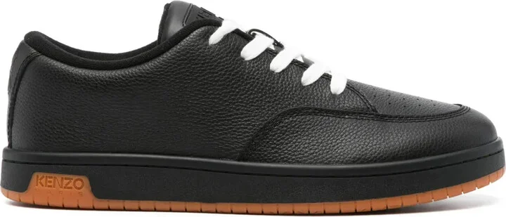 Kenzo-Dome grained leather sneakers