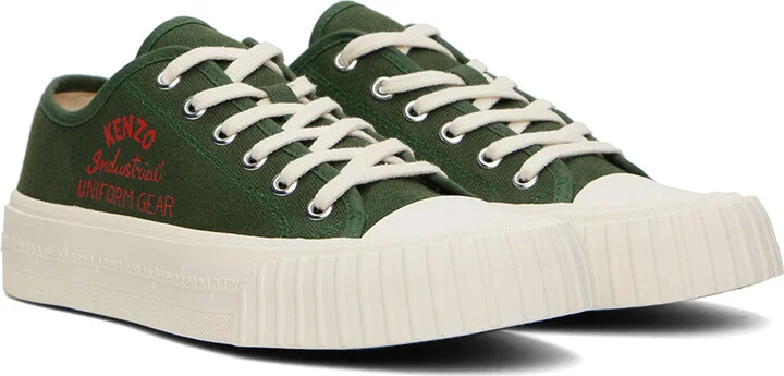 Kenzo Green Kenzo Paris Foxy Low-Top Sneakers - Image 4