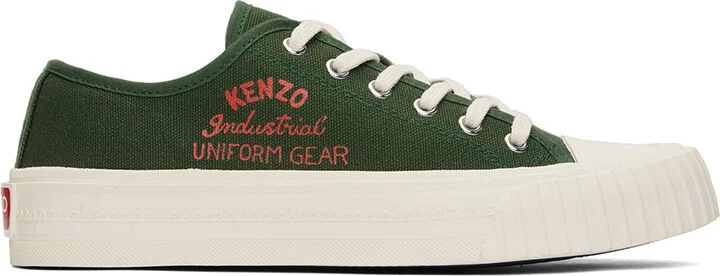 Kenzo Green Kenzo Paris Foxy Low-Top Sneakers