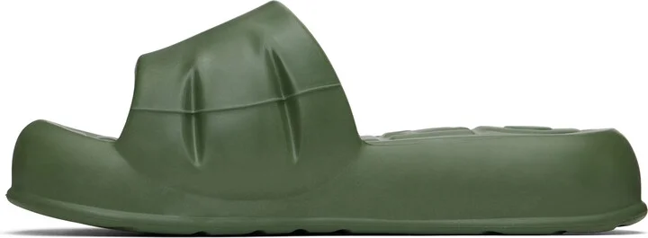 Kenzo Khaki Kenzo Paris 'KENZO-Splash' Pool Slides - Image 3