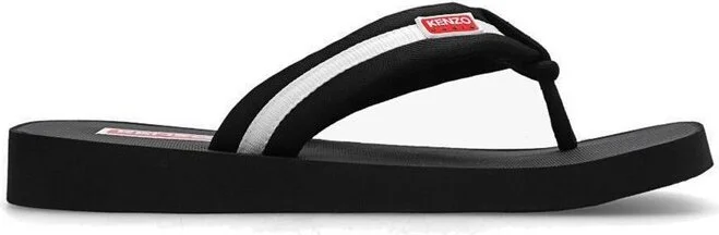 Kenzo Logo-Patch Striped Slip-On Flip Flops