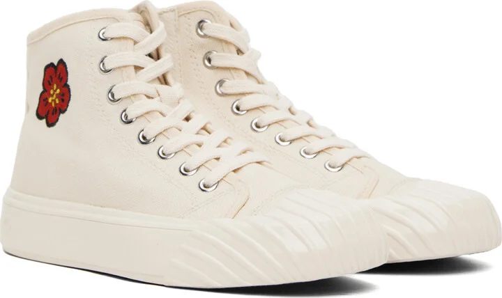 Kenzo Off-White Kenzo Paris Kenzoschool High Top Sneakers - Image 4