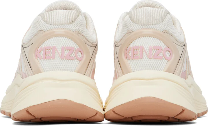 Kenzo Off-White & Pink Kenzo Paris 'KENZO-Pace' Sneakers - Image 2