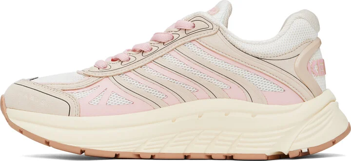 Kenzo Off-White & Pink Kenzo Paris 'KENZO-Pace' Sneakers - Image 3