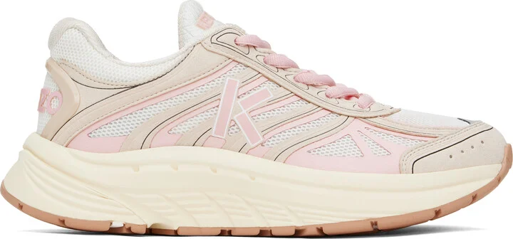 Kenzo Off-White & Pink Kenzo Paris 'KENZO-Pace' Sneakers