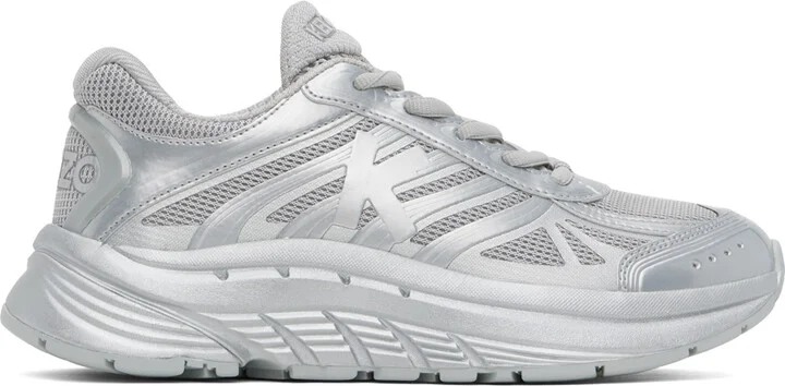 Kenzo Silver Kenzo Paris 'Kenzo-Pace' Sneakers