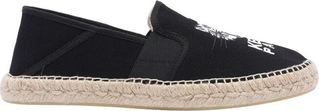 Kenzo Tiger Head Embroidered Round Toe Espadrilles