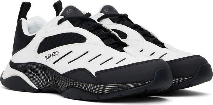 Kenzo White & Black Kenzo Paris X-Trainer Sneakers - Image 4