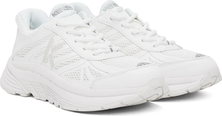 Kenzo White Kenzo Paris 'Kenzo-Pace' Sneakers - Image 4