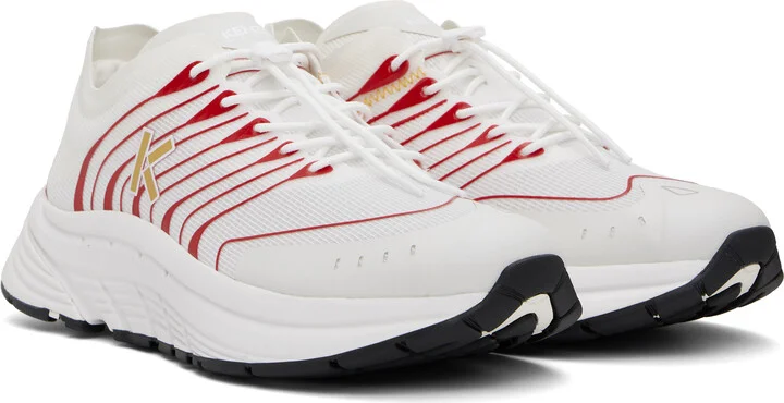 Kenzo White & Red Kenzo Paris 'KENZO-Pace 2.0' Sneakers - Image 4