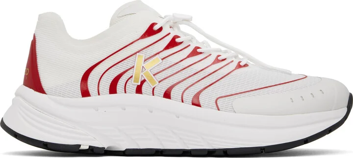 Kenzo White & Red Kenzo Paris 'KENZO-Pace 2.0' Sneakers