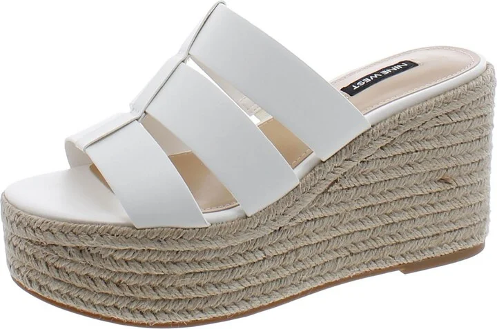 Keran 3 Womens Faux Leather Slip On Platform Sandals