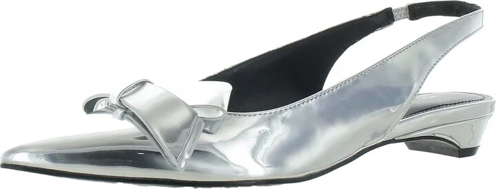 Kerrey Womens Patent Pointed Toe Slingbacks