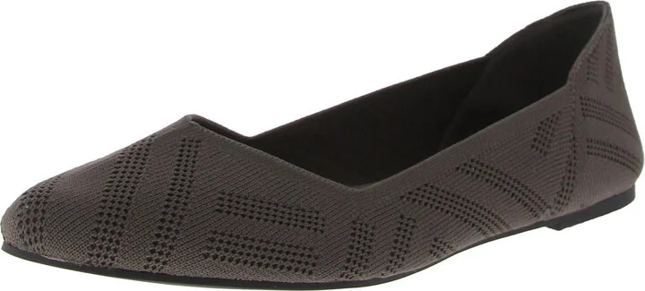 Kerri Womens Knit Slip On Ballet Flats