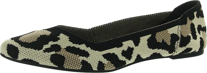 Kerri Womens Pointed Toe Slip On Ballet Flats