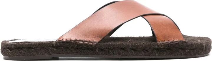 Kevin leather espadrille slides