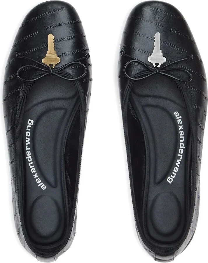 Key-Detail Quilted Ballet Flats - Image 4