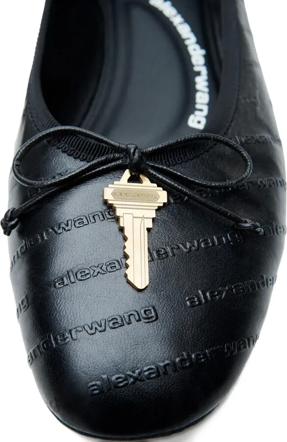 Key-Detail Quilted Ballet Flats - Image 5