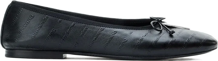 Key-Detail Quilted Ballet Flats