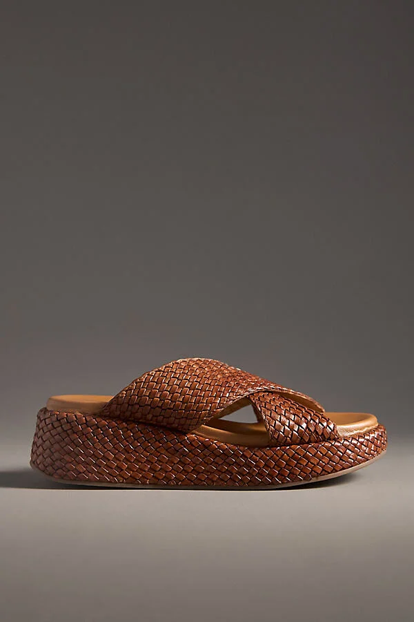 Key West Woven Platform Slide Sandals - Image 2