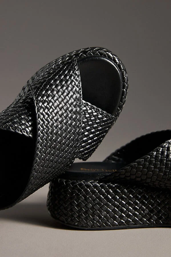 Key West Woven Platform Slide Sandals - Image 3