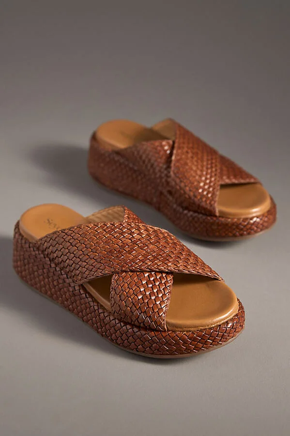 Key West Woven Platform Slide Sandals