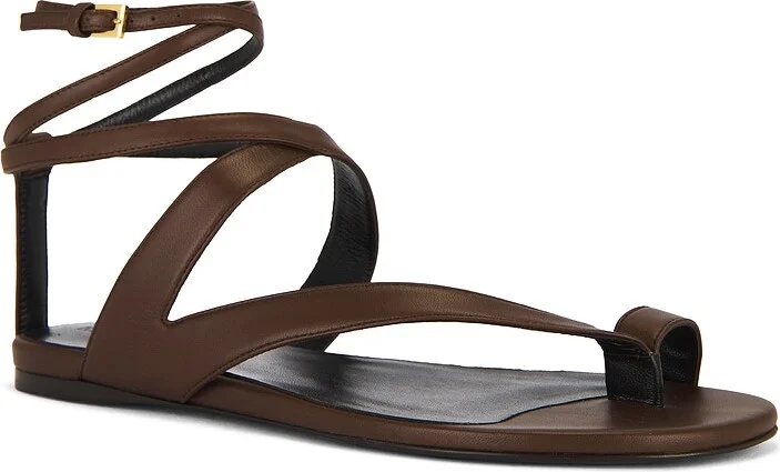 KHAITE Aimee Ankle Strap Sandal in Chocolate - Image 2
