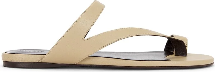 KHAITE Aimee Flat Sandal in Tan
